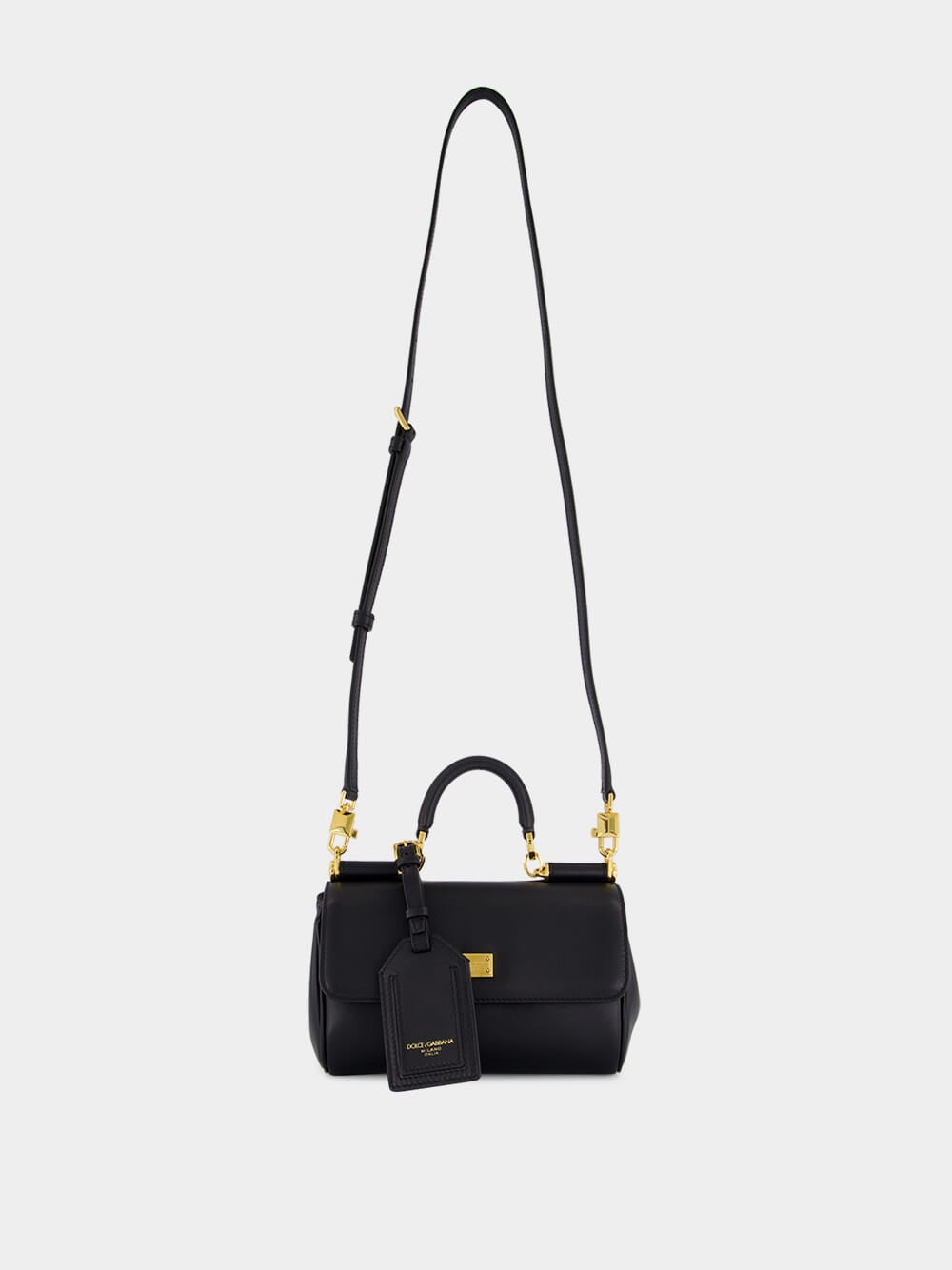 Black My Sicily Mini Calfskin Handbag