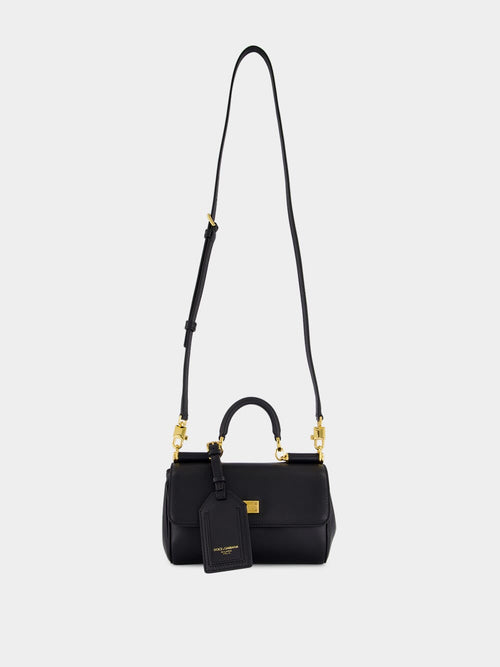 Black My Sicily Mini Calfskin Handbag