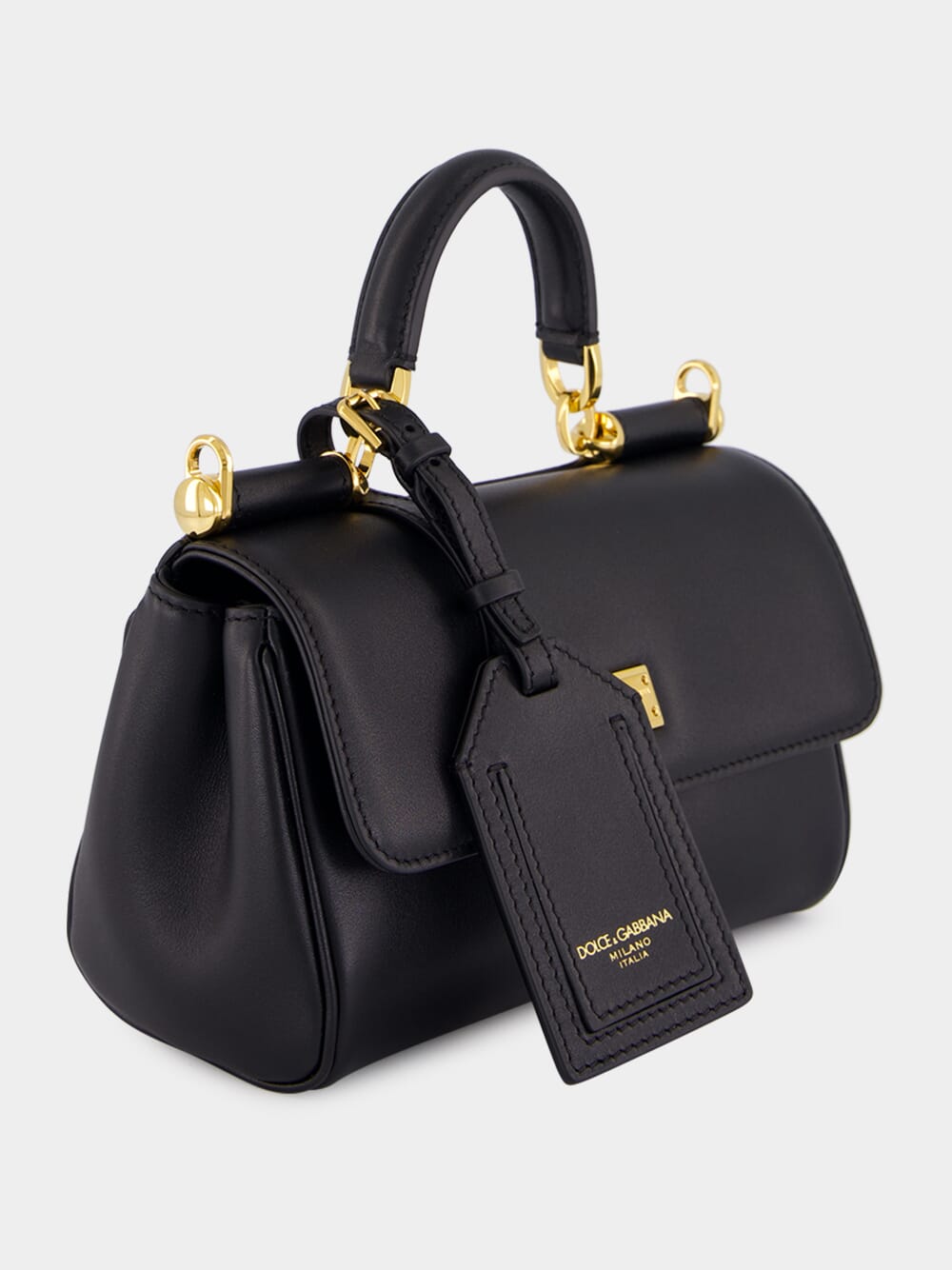 Black My Sicily Mini Calfskin Handbag