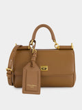 Brown Mini My Sicily Calfskin Handbag