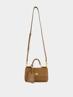 Brown Mini My Sicily Calfskin Handbag
