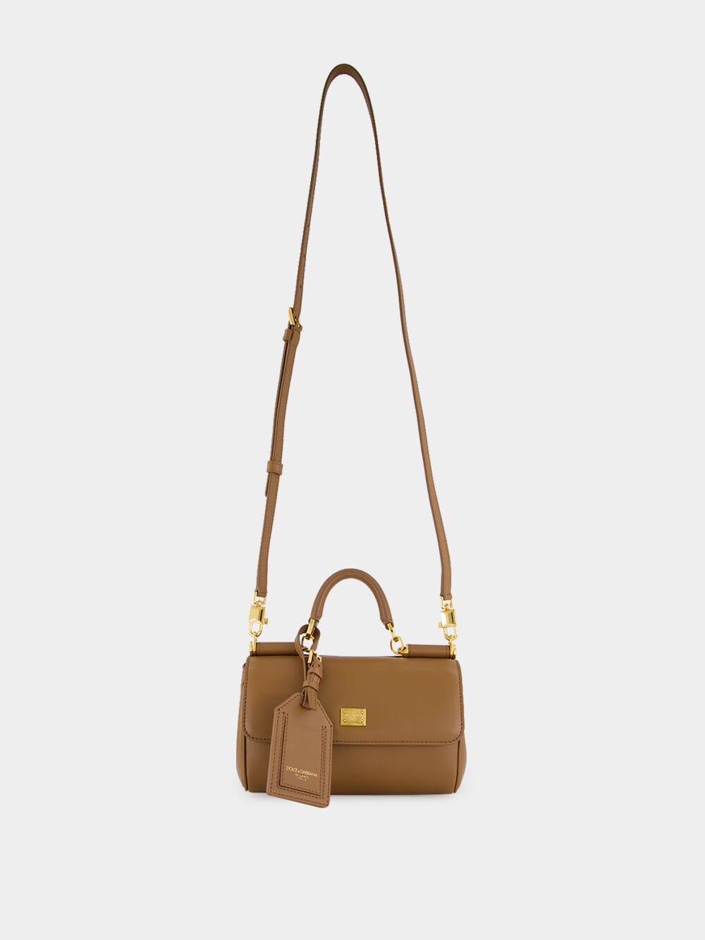 Brown Mini My Sicily Calfskin Handbag