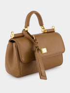Brown Mini My Sicily Calfskin Handbag