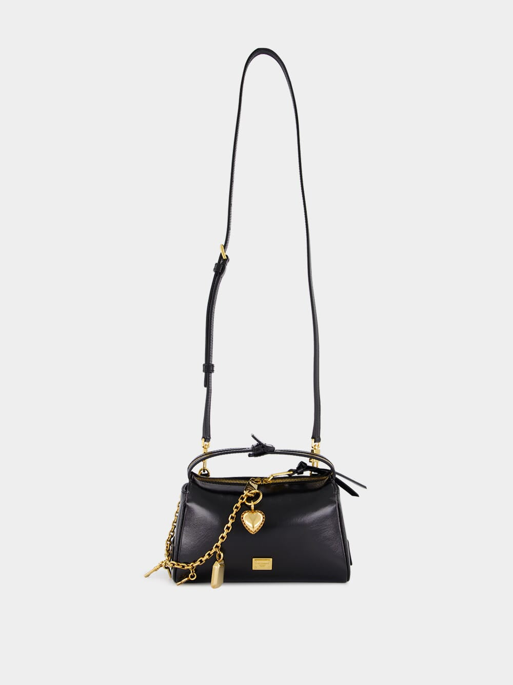 Vittoria Shoulder Bag with Charms in Black