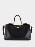 Vittoria Handbag in Black Calfskin