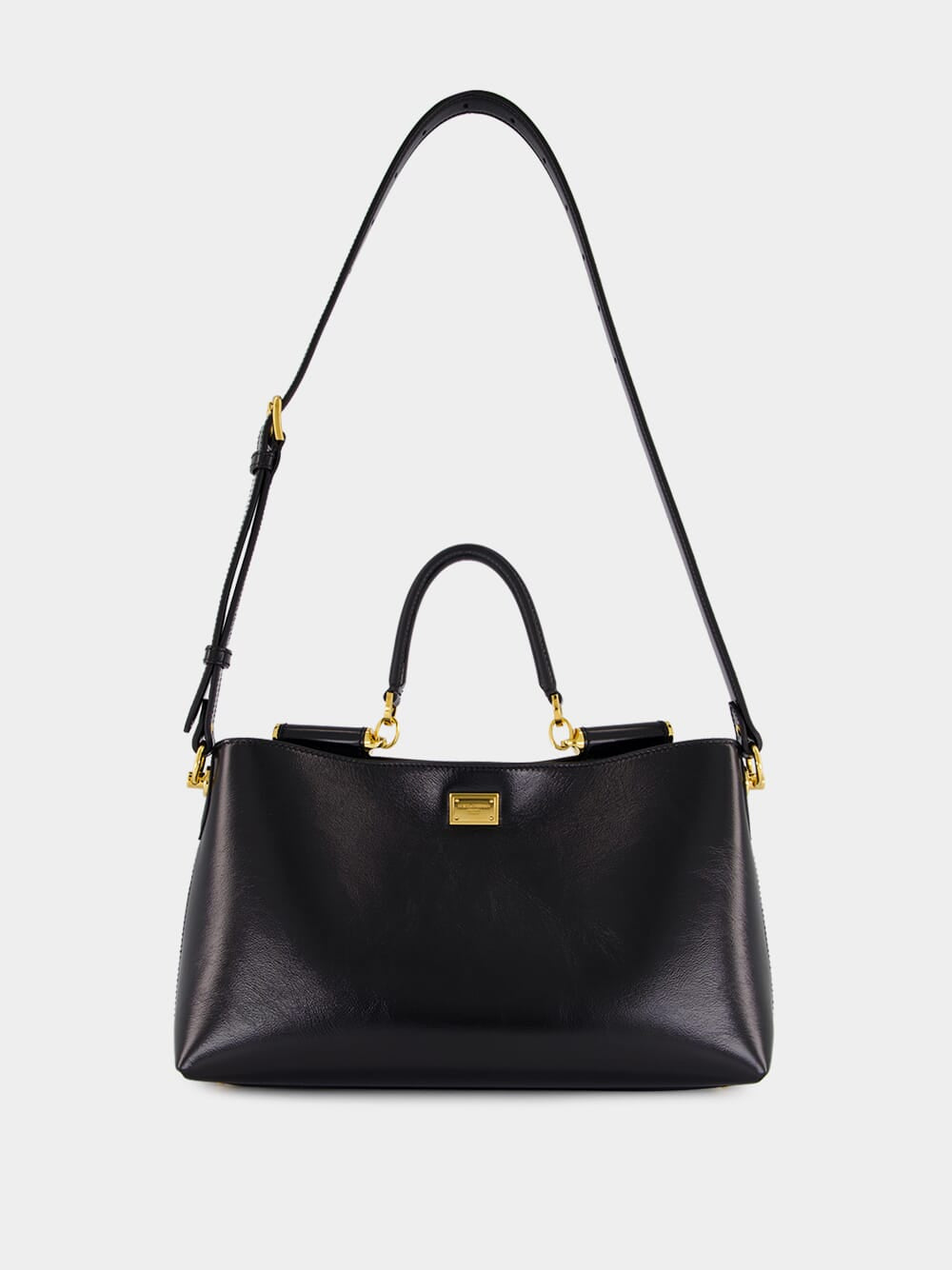 Vittoria Handbag in Black Calfskin
