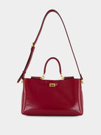 Vittoria Handbag in Dark Red Calfskin