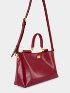 Vittoria Handbag in Dark Red Calfskin