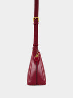 Vittoria Handbag in Dark Red Calfskin