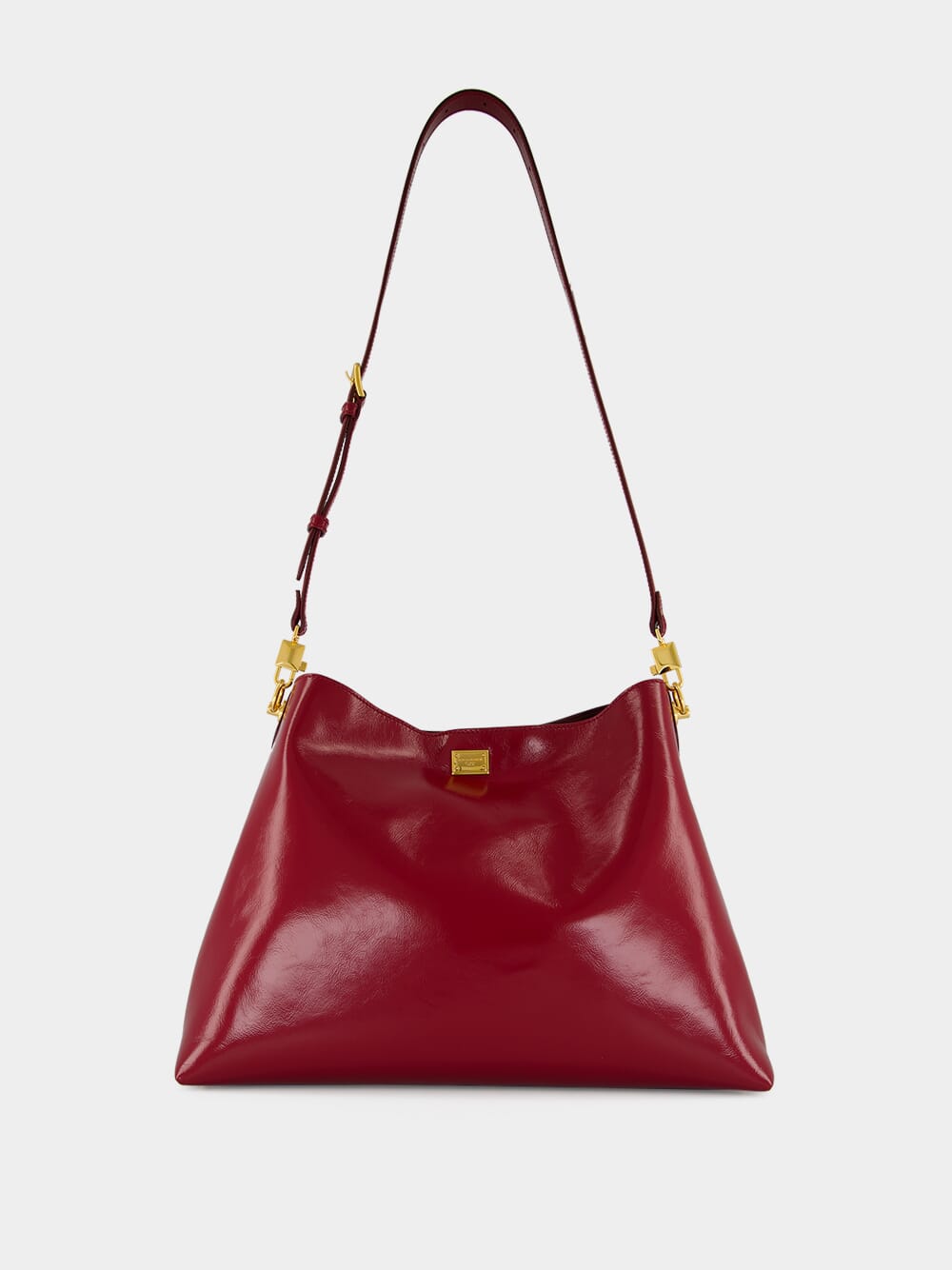 Red Large Vittoria Calfskin Shoulder Bag