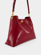 Red Large Vittoria Calfskin Shoulder Bag