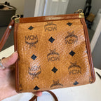 Handbag Luxury Designer By Mcm In Brown, Size:Small