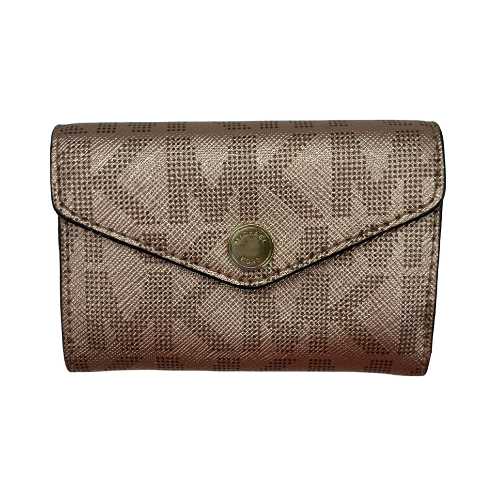 Wallet Designer By Michael Kors In Rose Gold, Size:Small