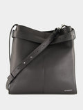 Black Medium Belted Hobo Bag