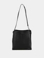 Black Medium Belted Hobo Bag