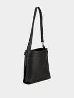Black Medium Belted Hobo Bag