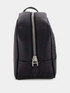 Black Woven Calfskin Leather Necessaire