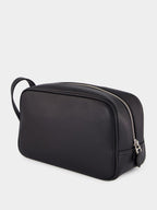Black Woven Calfskin Leather Necessaire