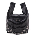 Balenciaga Black Agneau Arena Le Cagole Tote