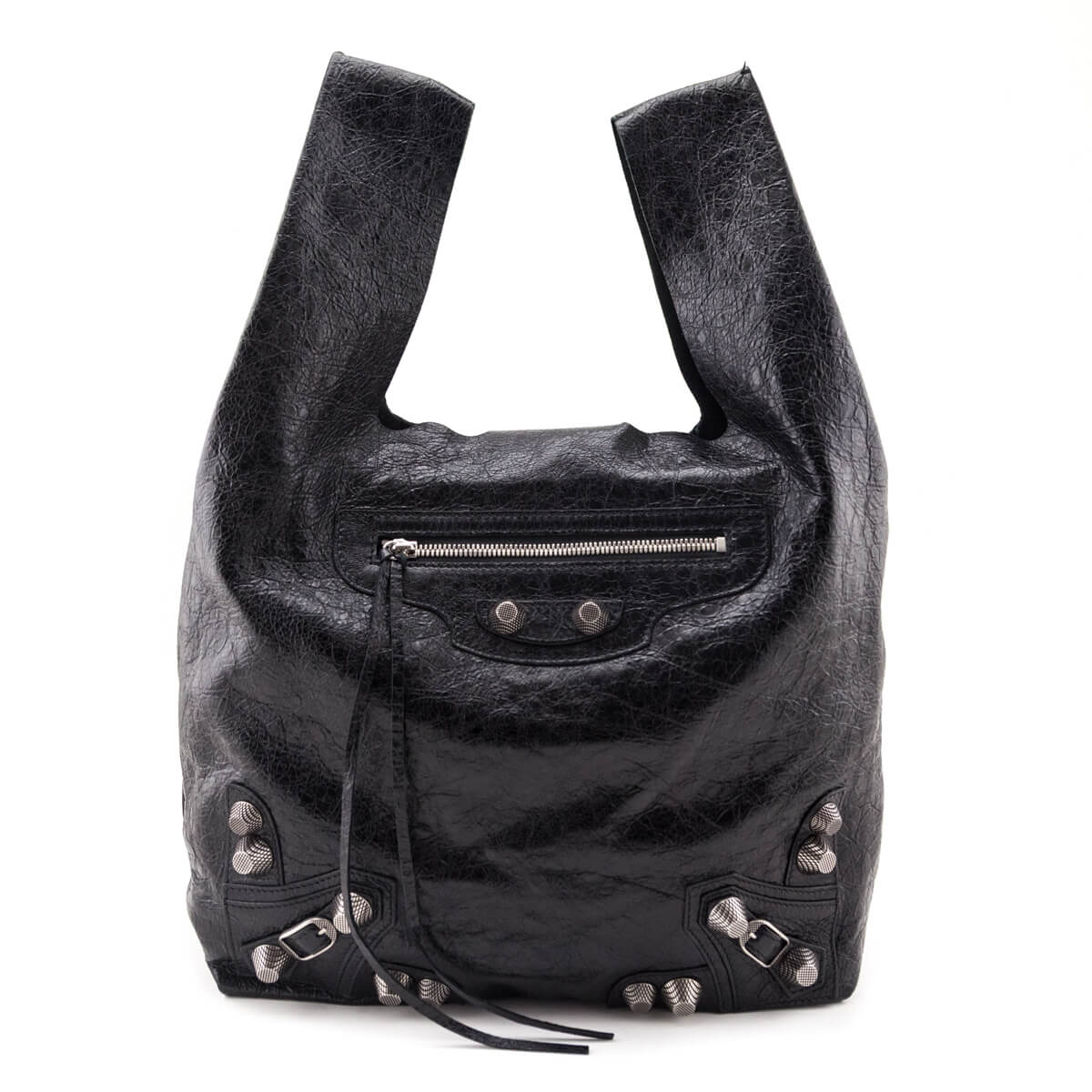 Balenciaga Black Agneau Arena Le Cagole Tote