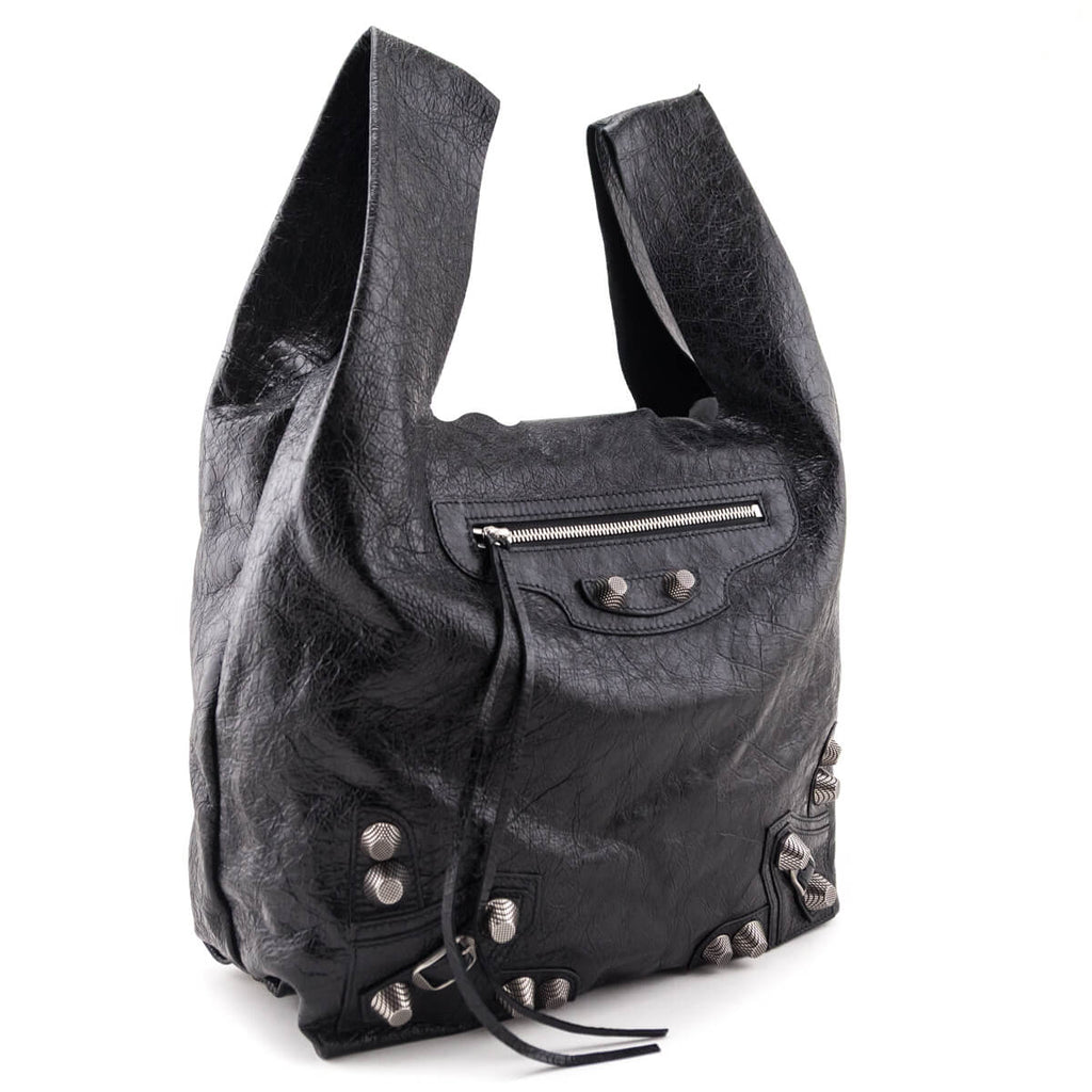 Balenciaga Black Agneau Arena Le Cagole Tote