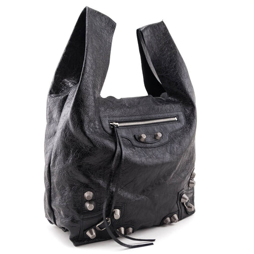 Balenciaga Black Agneau Arena Le Cagole Tote