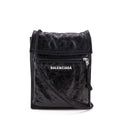 Balenciaga Black Agneau Explorer Crossbody Pouch