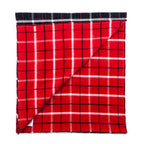 Balenciaga Black & Red Double Faced Check Scarf