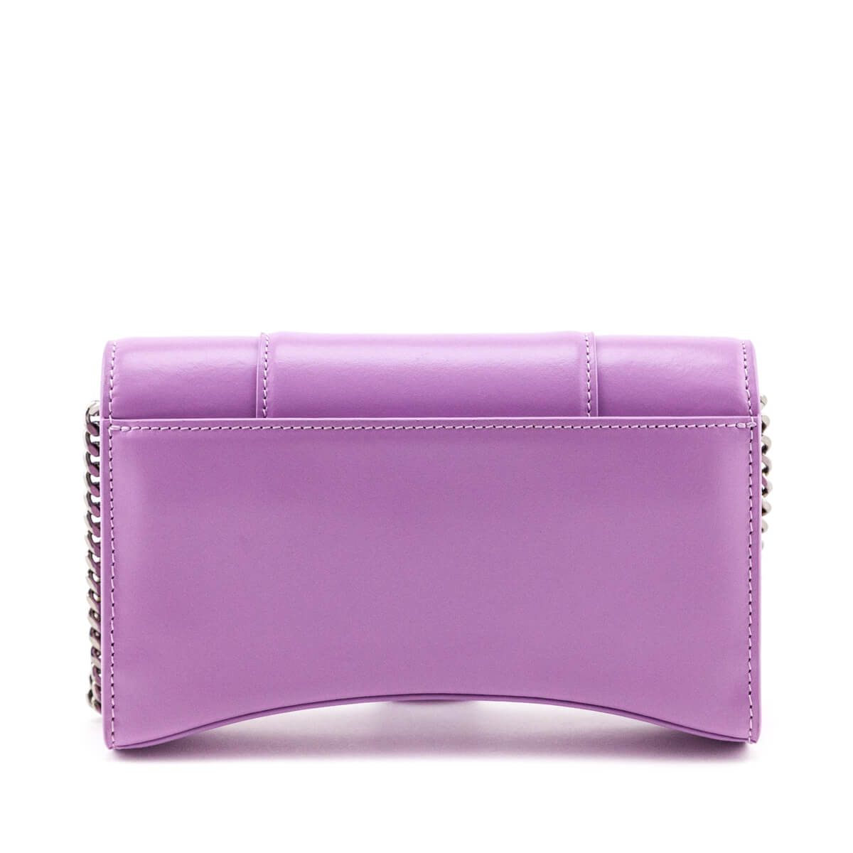 Balenciaga Lilac Calfskin Hourglass Wallet On Chain