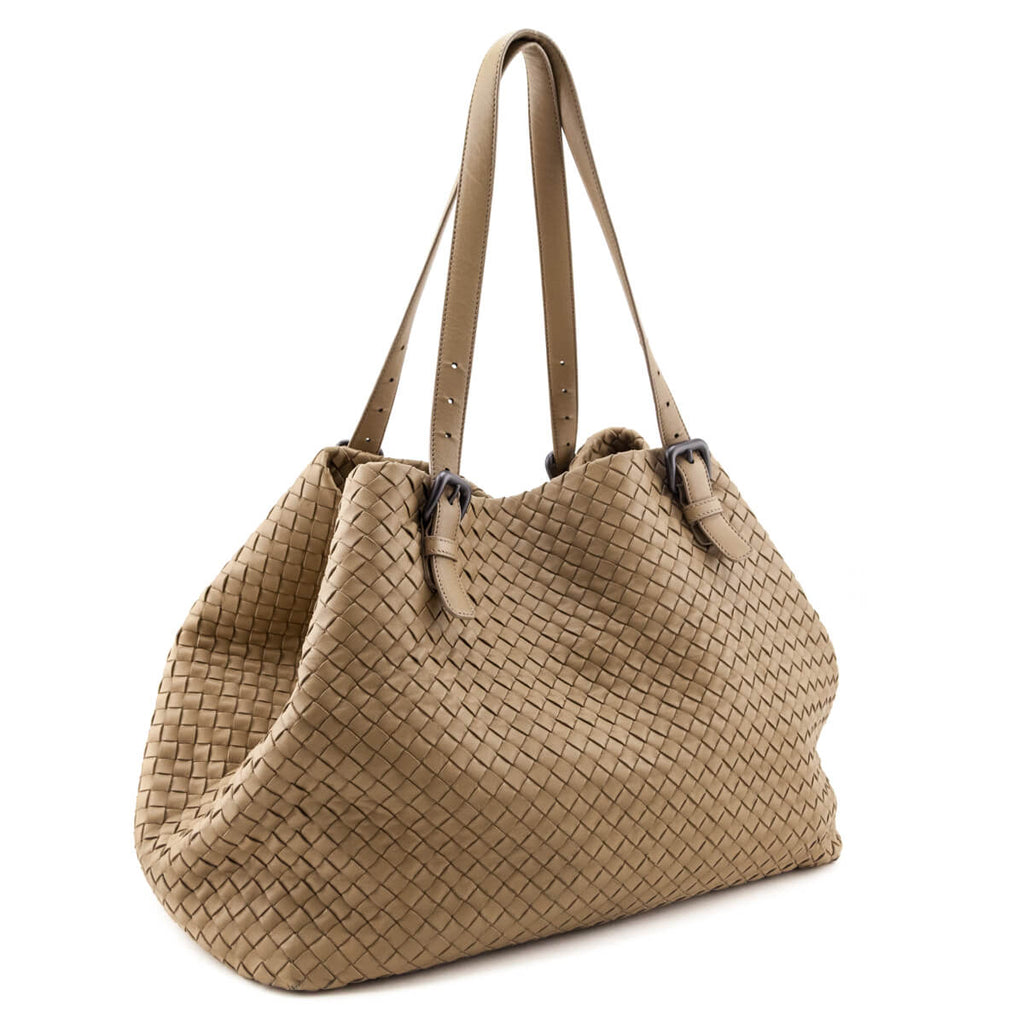Bottega Veneta Beige Nappa Intrecciato Large Cesta Tote