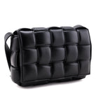 Bottega Veneta Black Lambskin Maxi Intreccio Padded Cassette Crossbody
