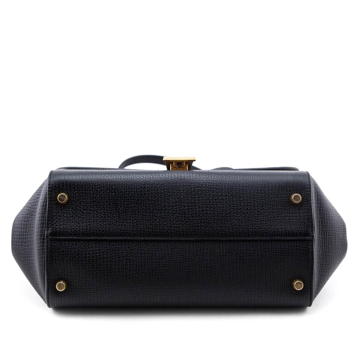 Bottega Veneta Black Textured Calfskin BV Angle Bag