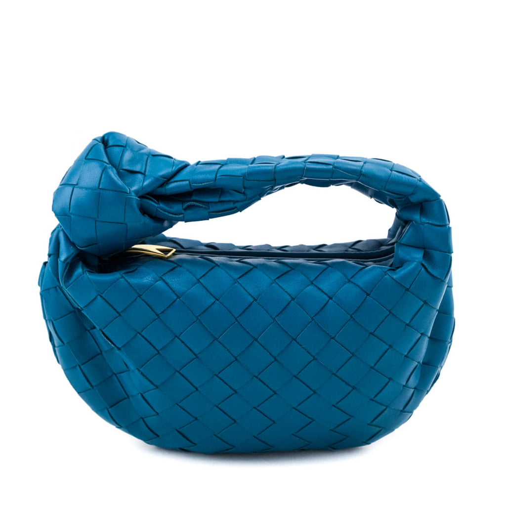 Bottega Veneta Blue Nappa Intrecciato Mini Jodie