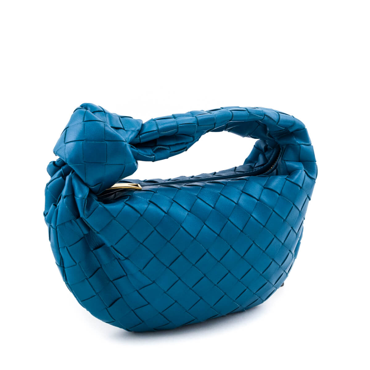 Bottega Veneta Blue Nappa Intrecciato Mini Jodie