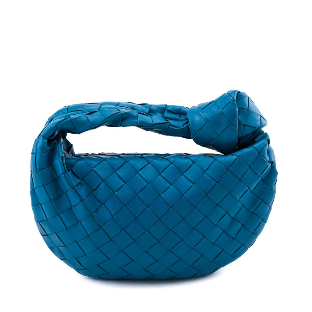 Bottega Veneta Blue Nappa Intrecciato Mini Jodie