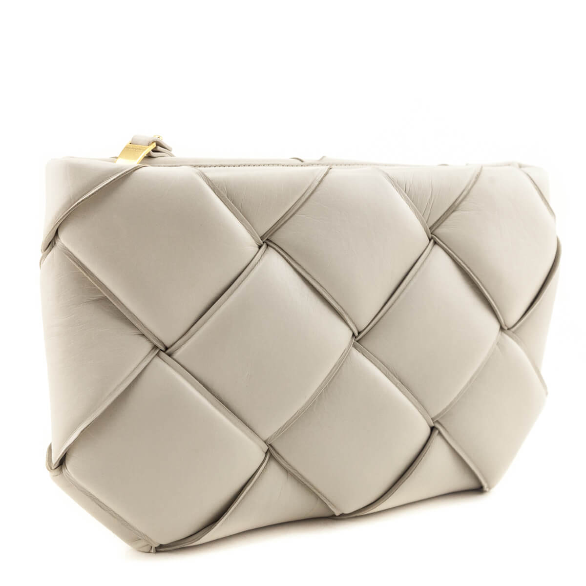 Bottega Veneta Bone Maxi Weave Quilted Pouch