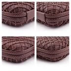 Bottega Veneta Burgundy Karung Intrecciato Knot Clutch