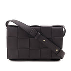 Bottega Veneta Dark Brown Maxi Intrecciato Cassette Crossbody Bag