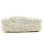 Bottega Veneta White Chalk Boucle Curly Raffia The Mini Pouch