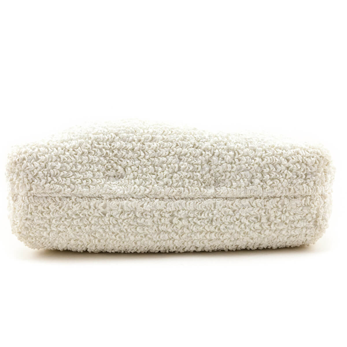 Bottega Veneta White Chalk Boucle Curly Raffia The Mini Pouch