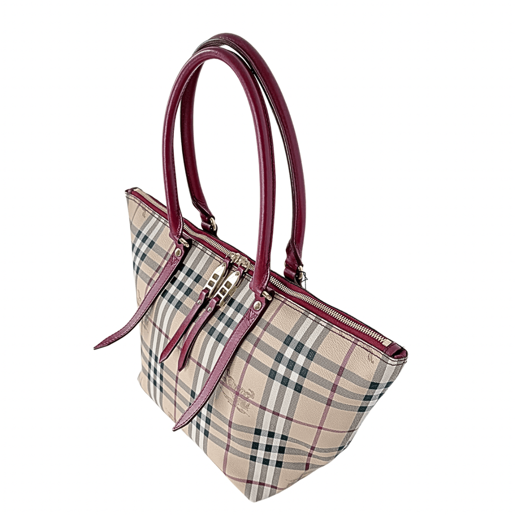 Burberry Red Haymarket Check Salisbury Tote