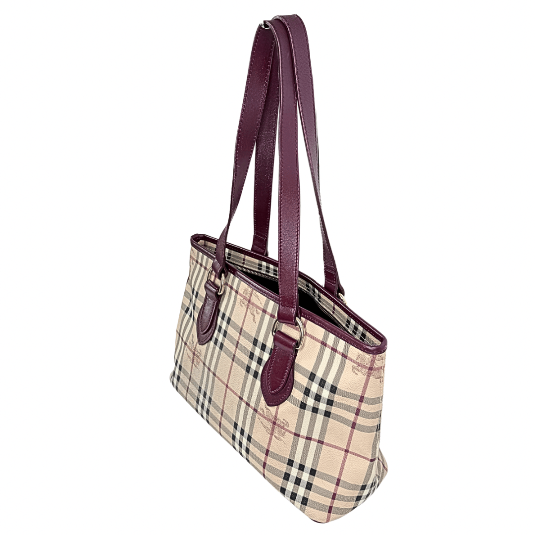 Burberry Haymarket Check Coated Canvas Regent Tote