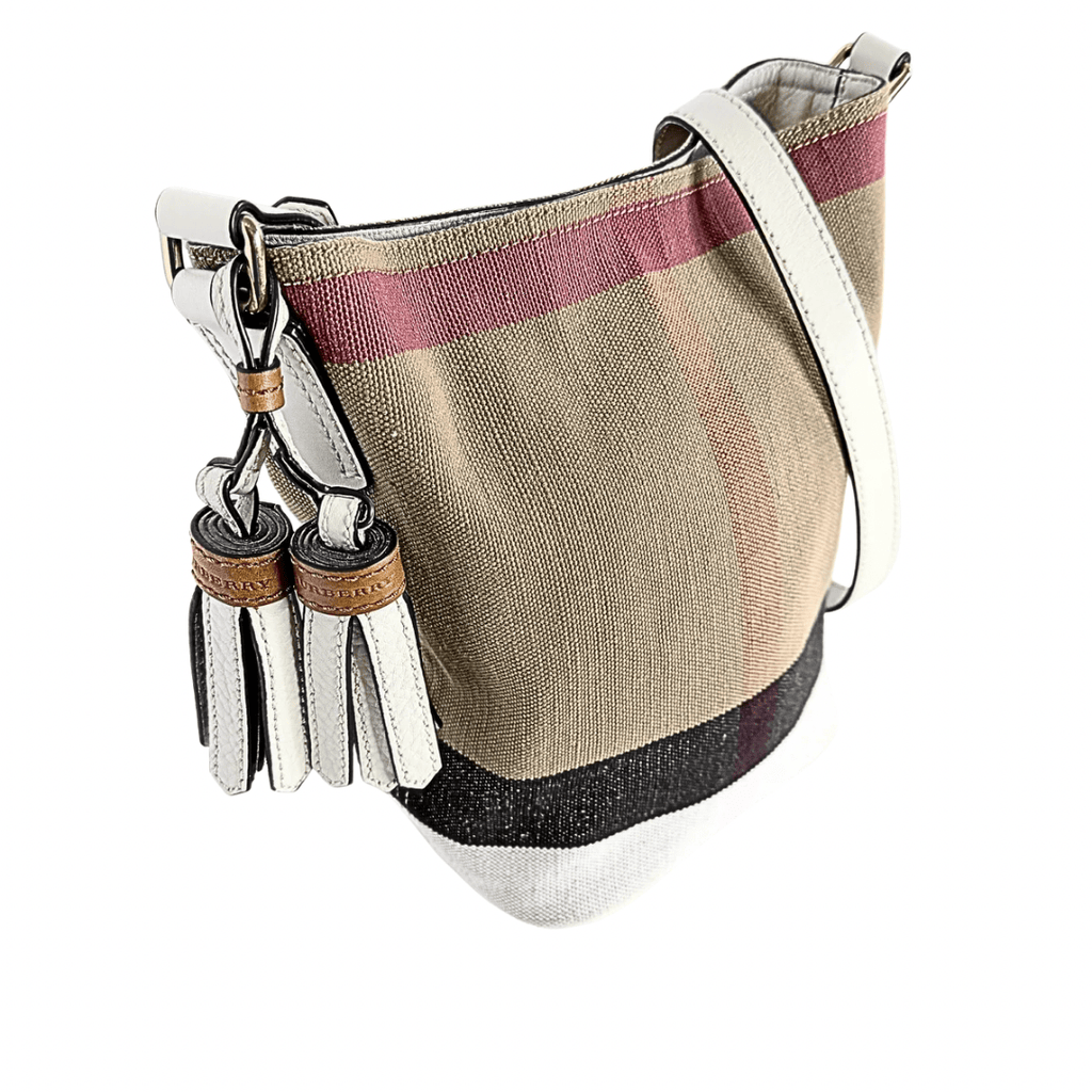 Burberry Mini Mega Check Ashby Bucket Bag