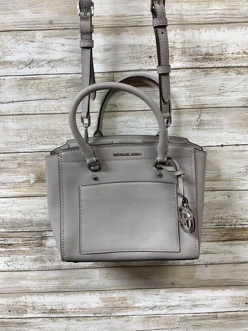 Crossbody Designer By Michael Kors In Grey, Size:Medium