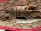 Handbag Designer By Coach In Red & Tan, Size:Medium
