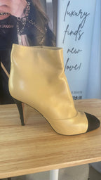 Chanel Beige cc Lambskin Boots - 38 EU