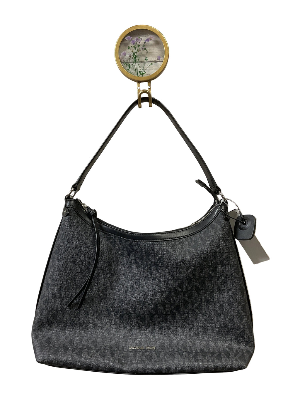 Handbag Designer By Michael Kors In Black & Grey, Size:Large