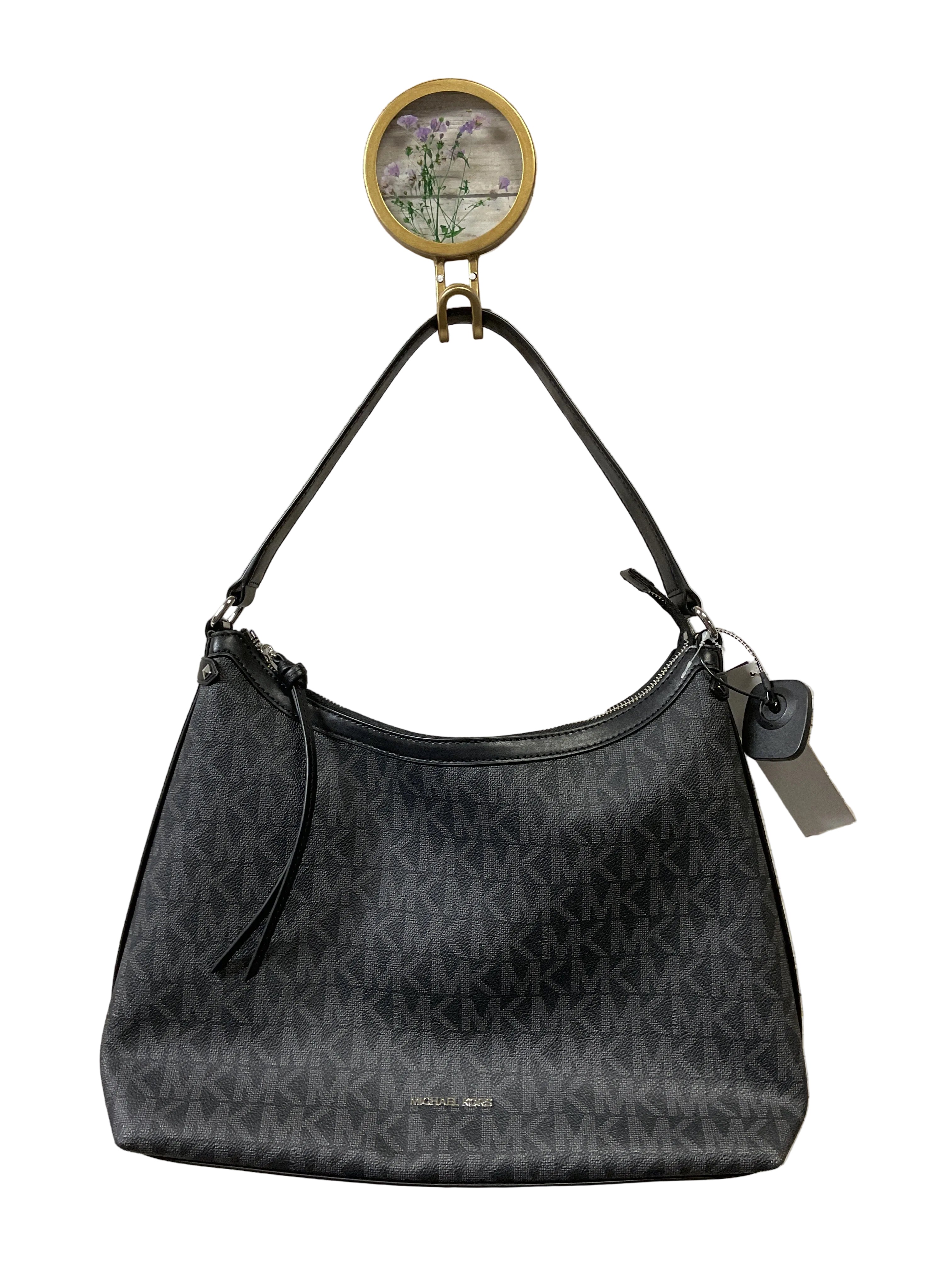 Handbag Designer By Michael Kors In Black & Grey, Size:Large