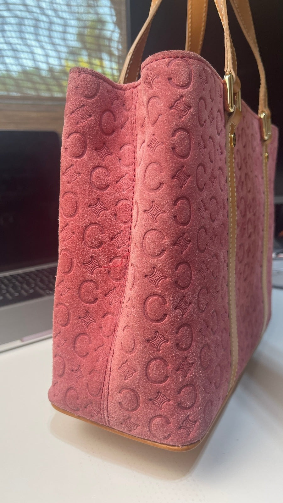 Celine Rose Pink Suede Bag
