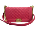 Chanel Medium Le boy Bag in Hot Pink with Gold Hardware
